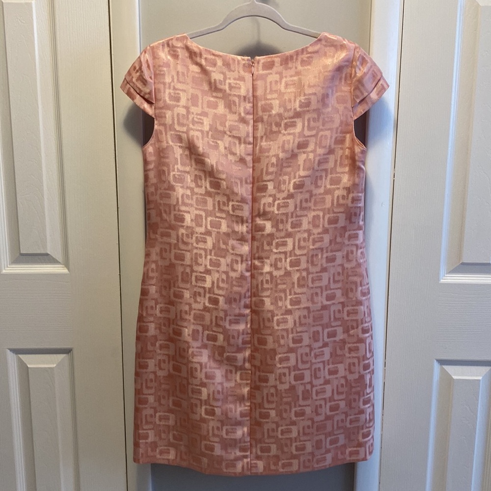 Tahari ASL Pink Jacquard Shift Dress - Picture 6 of 8